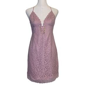 Victoria's Secret light purple lace mini dress lingerie size M